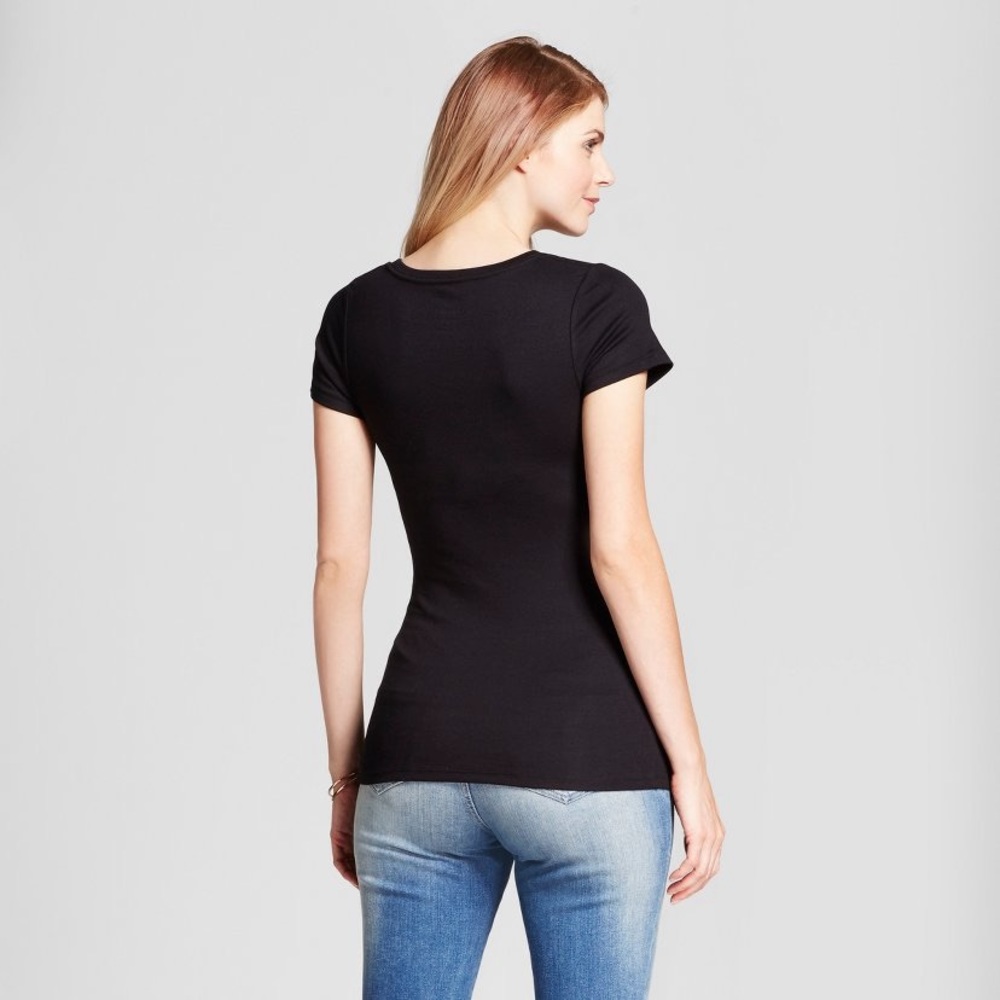 Short sleeve non shirred maternity tee - Picture 2 of 4
